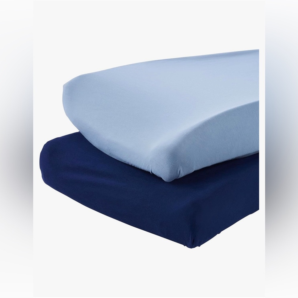 Brand New 2 pack Changing Pad Covers - Navy/Light Blue